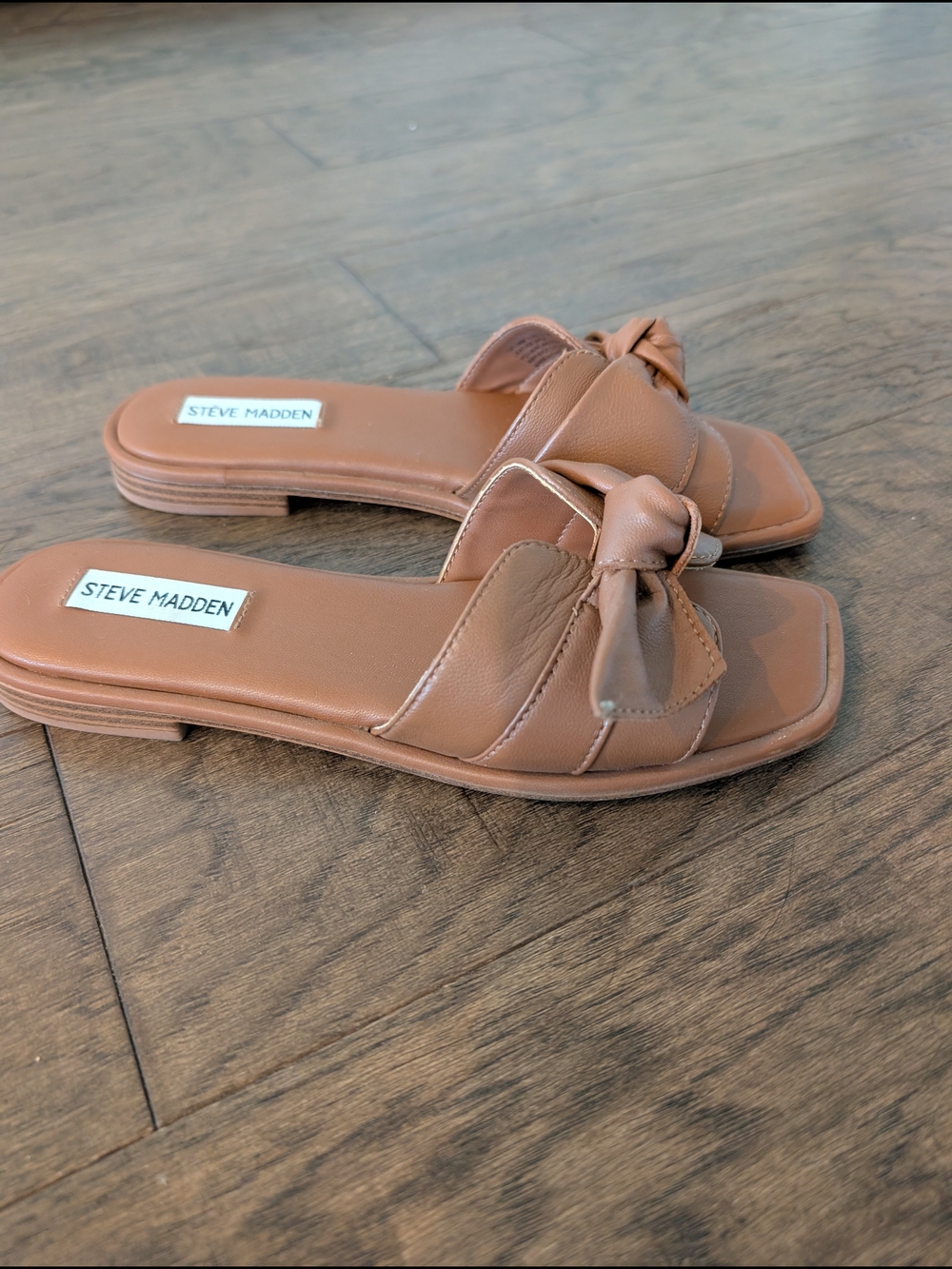 Steve Madden Catumm Brown Bow Slide Sandals Size 8 - Picture 2 of 6